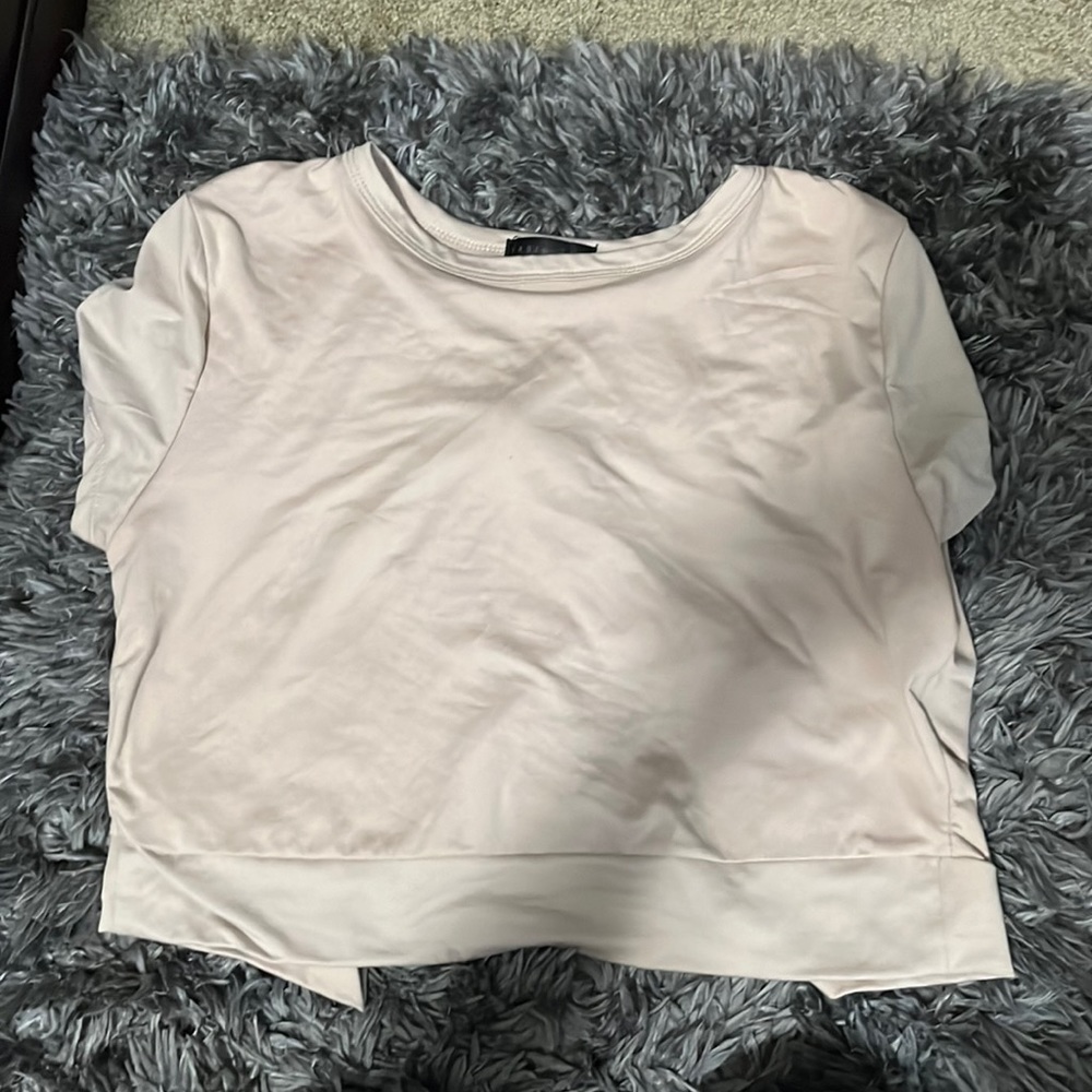 Tan crop top with bow